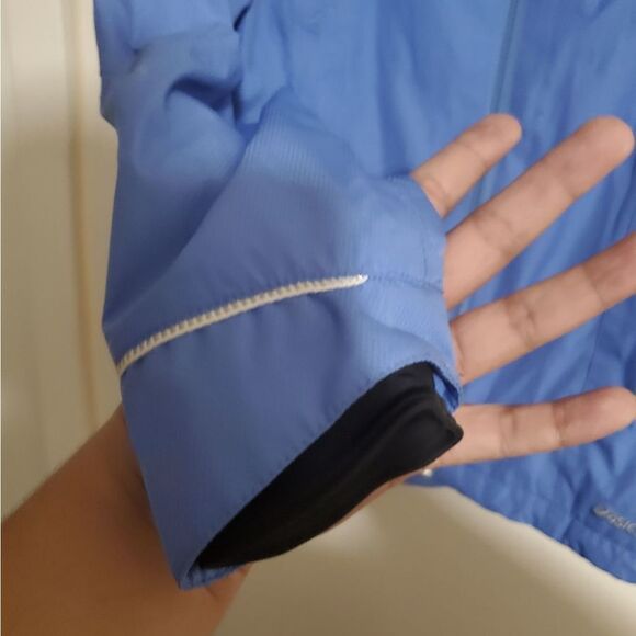 Asics Blue Woman's Running Jacket Size Medium - Picture 6 of 12